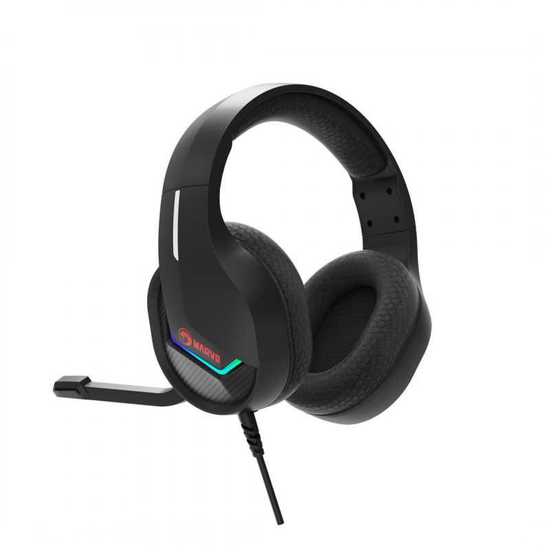 Marvo Tactic 40 H8618 BK spēļu austiņas, vadu, RGB, melnas