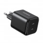 Ugreen X526 lādētājs 45 W, 2 x USB-C, GaN, melns