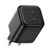 Ugreen X526 lādētājs 45 W, 2 x USB-C, GaN, melns