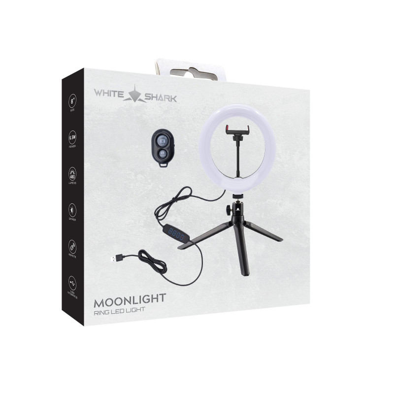 White Shark RL-08 MOONLIGHT-2 LED gredzenveida lampa, 21 cm