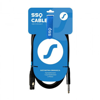 SSQ XLRJS5 audio kabelis, XLR ligzda – 6,3 mm stereo Jack, 5 m