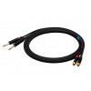 SSQ RCAJM2 SS-1428 audio kabelis, 2x RCA – 2x 6,3 mm mono spraudnis, 2 m, melns