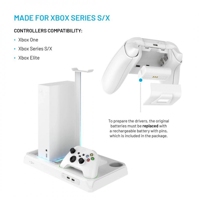 Fixed FIXXB-MCS-WH daudzfunkciju stacija Xbox Series X/S, balta