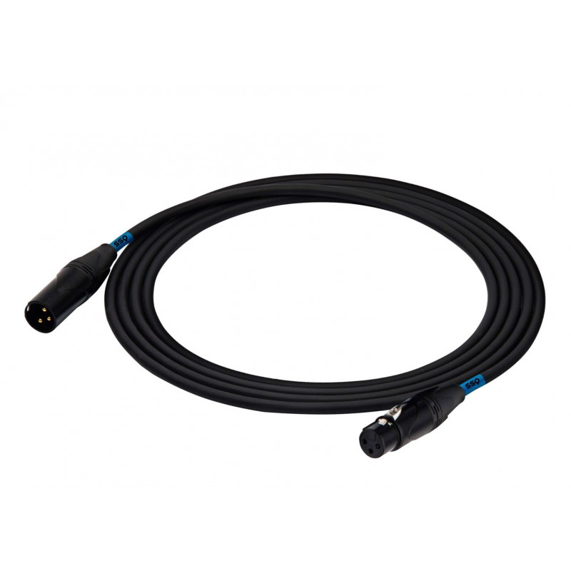 SSQ DMX1 SS-1838 kabelis XLR spraudnis - XLR ligzda, 1 m, melns