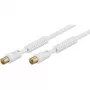 Wentronic 27720 IEC spraudnis – IEC ligzda, zeltīti savienotāji, baltā krāsā