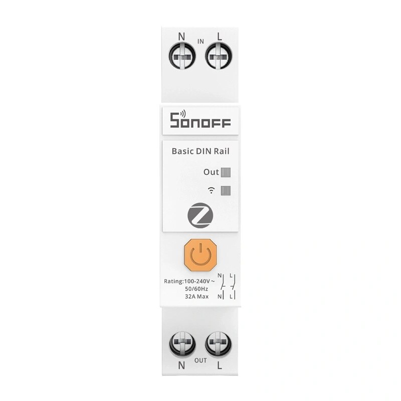 SONOFF BASIC-ZB1GSP Zigbee viedais slēdzis, DIN sliede, 32 A