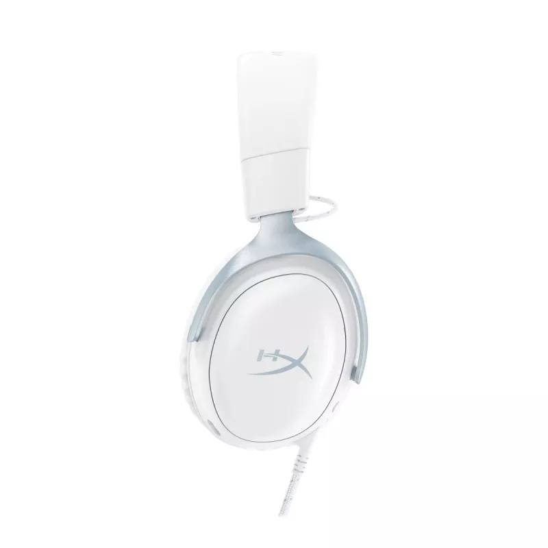 HyperX Cloud III spēļu austiņas, baltas-zilas, DF7F1AA