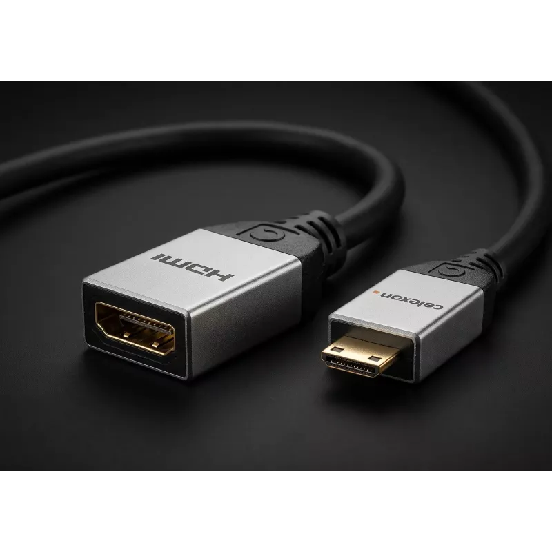 celexon Mini HDMI M/F adapteris ar Ethernet, 2.0a/b, 4K, Professional