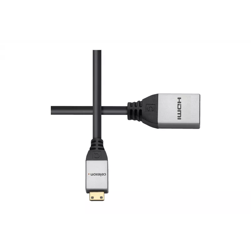 celexon Mini HDMI M/F adapteris ar Ethernet, 2.0a/b, 4K, Professional