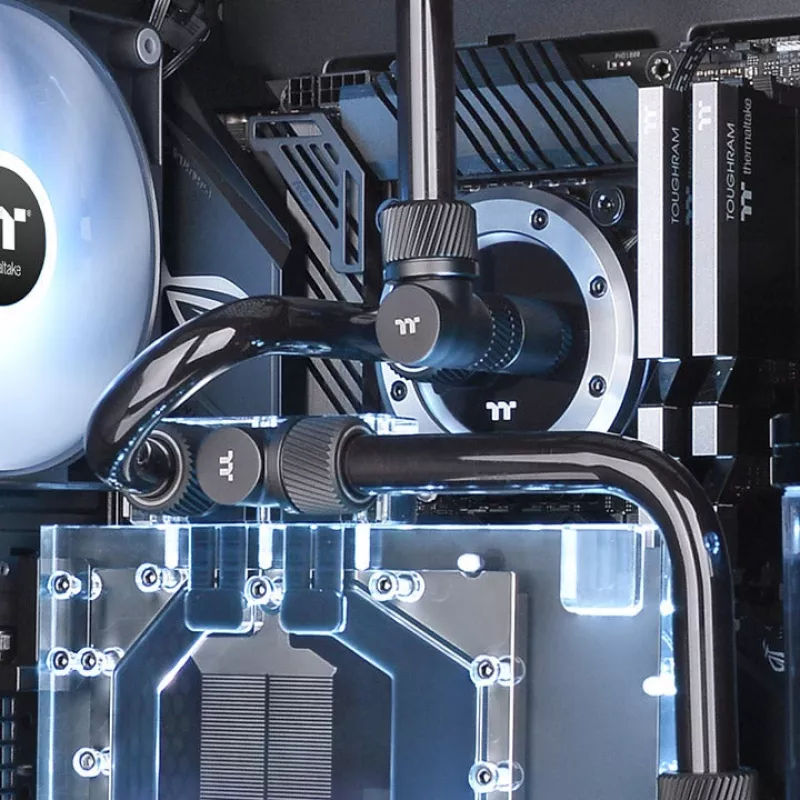 Thermaltake Pacific SF 20 mm savienojuma pagarinātājs (ligzda–spraudnis), matēti melns, CL-W392-CU00MK-A