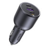 Ugreen EC705 auto lādētājs, USB + 2x USB-C, 130 W, ar 1 m 5 A kabeli
