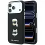 Karl Lagerfeld KF003250 apvalks iPhone 18 Pro Max / 17 Pro Max, Saffiano with Karl & Choupette Heads Pins & Logo, melns