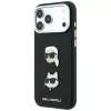Karl Lagerfeld KF003250 apvalks iPhone 18 Pro Max / 17 Pro Max, Saffiano with Karl & Choupette Heads Pins & Logo, melns