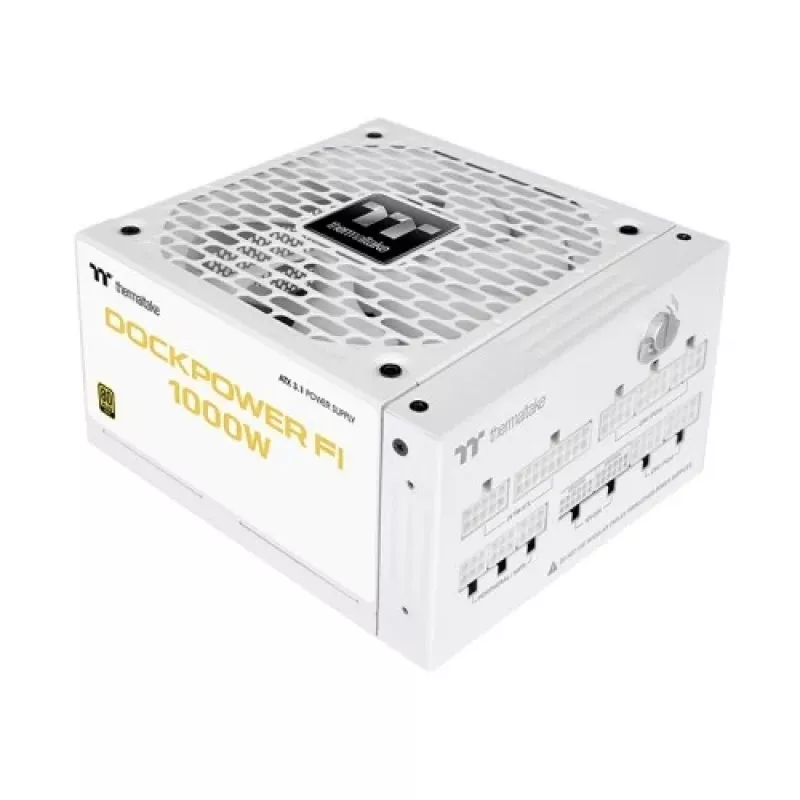 Thermaltake Dockpower FI 1000W datora barošanas bloks, 80 PLUS Gold, balts
