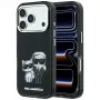 Karl Lagerfeld KF003184 Smooth Karl & Choupette Bodies Sketch MagSafe vāciņš iPhone 18 Pro Max / 17 Pro Max, melns