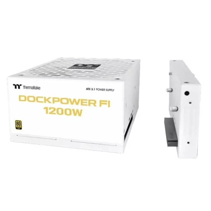 Thermaltake TT Dockpower FI 1200W Snow barošanas bloks, 1200 W, 80 PLUS Gold, modulārs, balts