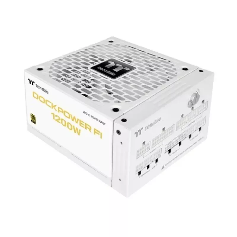 Thermaltake TT Dockpower FI 1200W Snow barošanas bloks, 1200 W, 80 PLUS Gold, modulārs, balts