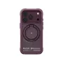 Skinarma Atlas apvalks ar MagSafe un rotējošu statīvu iPhone 18 Pro / 17 Pro, bordo krāsā