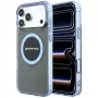Mercedes AMG00121 AMG IML Transparent Bicolor Block MagSafe vāciņš iPhone 18 Pro Max / 17 Pro Max, melns/zils