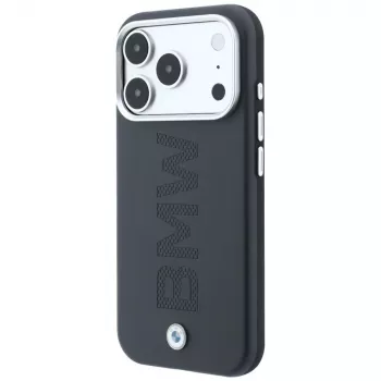 BMW Sign Centered Deboss MagSafe apvalks iPhone 18 Pro Max / 17 Pro Max, pelēks