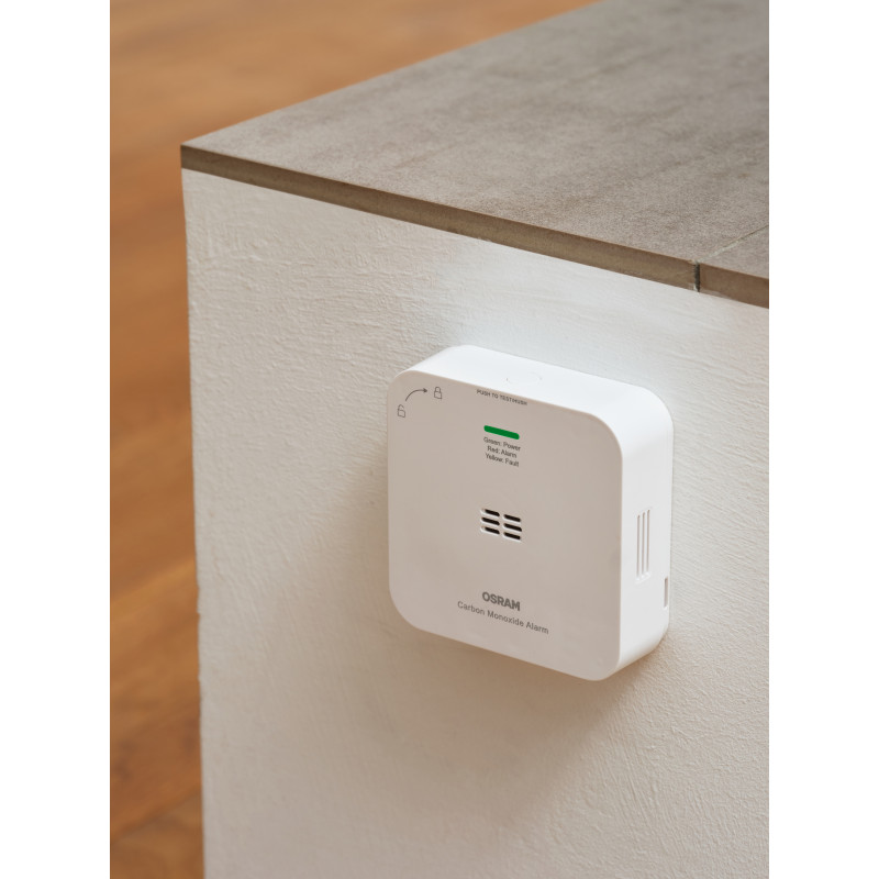 Osram SMART+ WiFi oglekļa monoksīda (CO) detektors, balts