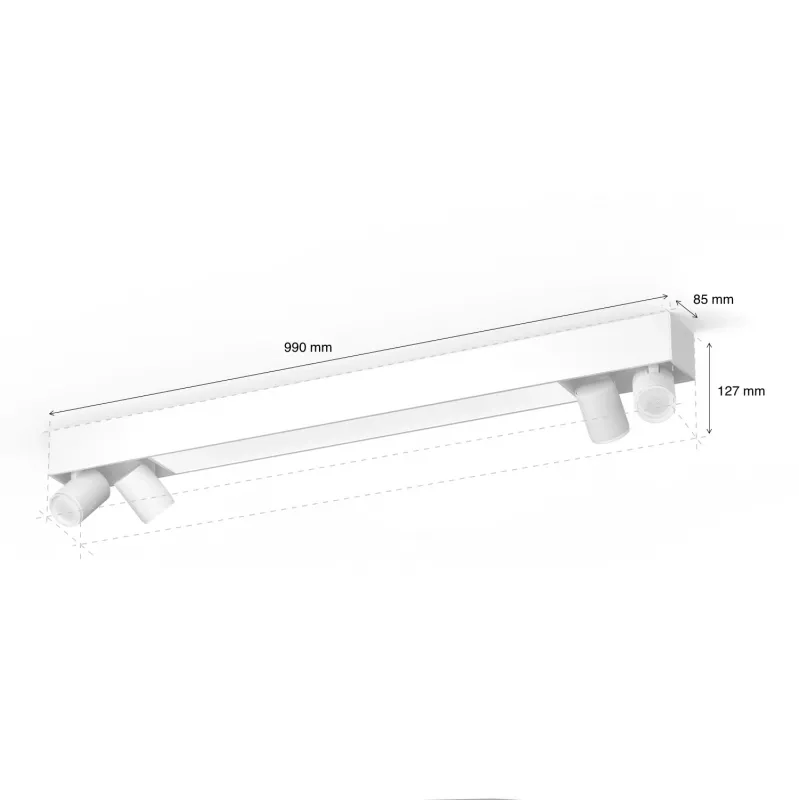 Philips Hue White & Color Ambiance Centris Spot gaismeklis, 4 gaismas punkti, 4200 lm, balts