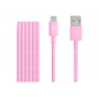 Apple USB-A–USB-C pītais kabelis, 1,5 m, rozā