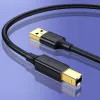 Ugreen US135 USB 2.0 A-B printera kabelis, apzeltīts, 1 m, melns