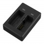 SJCAM C300 divu slotu akumulatoru lādētājs, micro USB un USB-C porti, komplektā lādēšanas kabelis