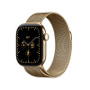 Apple Watch Series 12 GPS + Cellular 42 mm, mirdzoši zelta titāna korpuss, mirdzoši zelta Milānas siksniņa