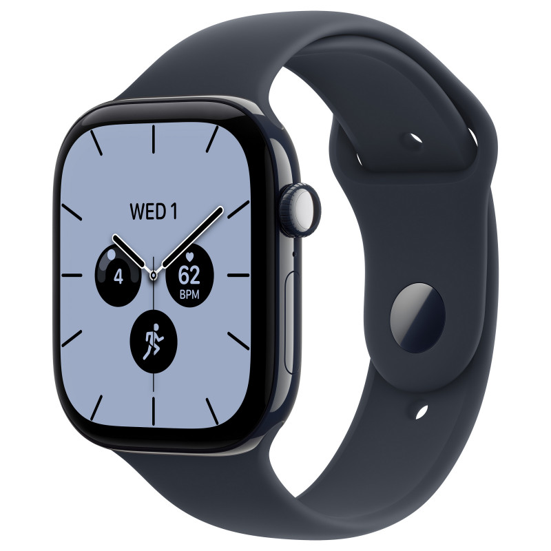 Apple Watch Series 12 GPS + Cellular 46 mm, nakts zilais keramikas korpuss, tumši zilā sporta siksniņa, M/L