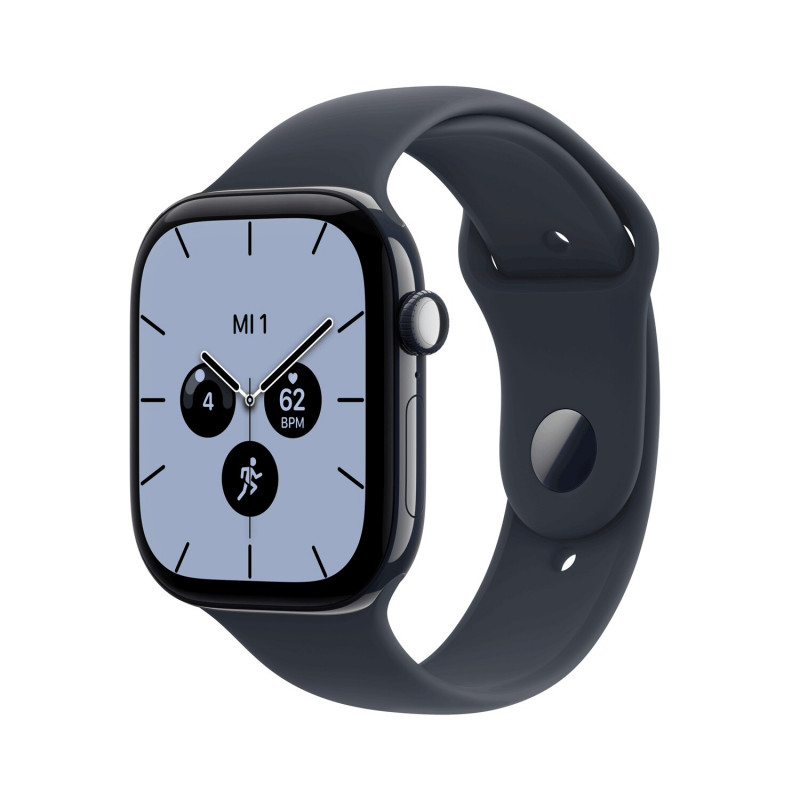 Apple Watch Series 12 GPS + Cellular 46 mm, nakts zilais keramikas korpuss, tumši zilā sporta siksniņa, M/L