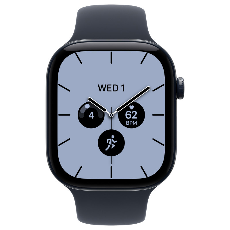 Apple Watch Series 12 GPS + Cellular 46 mm, nakts zilais keramikas korpuss, tumši zilā sporta siksniņa, M/L