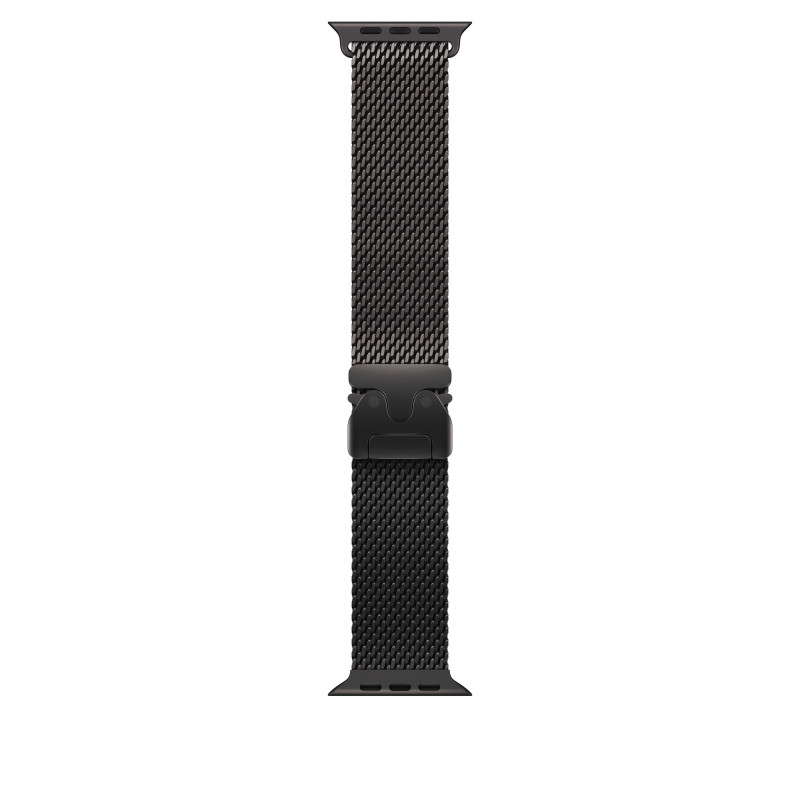 Apple MK0Q4ZM/A Apple Watch titāna Milānas siksniņa, 49 mm, melnā titāna krāsā, Large