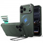 ESR Cyber Tough Kickstand MagSafe apvalks Apple iPhone 17 Pro / 18 Pro, zaļš