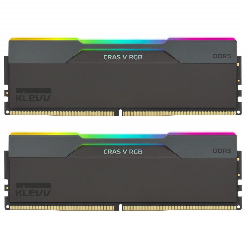 Klevv Cras V RGB KD5AGUA80-64B300G DDR5-6400 CL30 32 GB (2 x 16 GB) atmiņas komplekts, melns