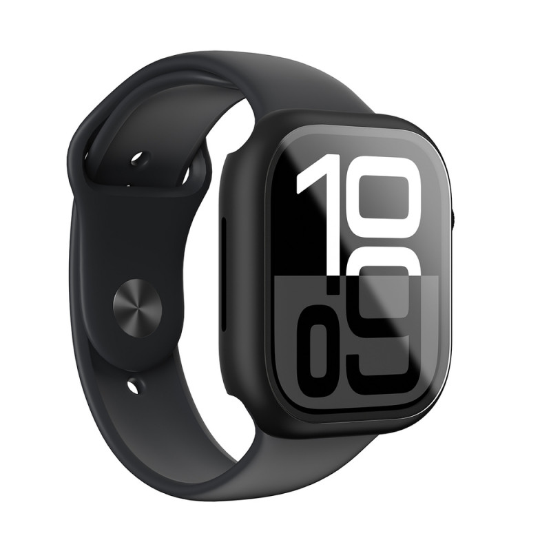 AmazingThing Radix Glass aizsargvāciņš Apple Watch 42 mm, rūdīts stikls, melns