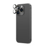 AmazingThing AR Aluminum 3 Lens Glass kameras objektīvu aizsargs ar rāmi iPhone 16 Pro / 16 Pro Max, melns