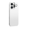 AmazingThing AR Aluminum 3 Lens Glass kameras objektīvu aizsargs ar rāmi iPhone 16 Pro / 16 Pro Max, sudraba krāsas