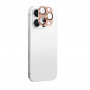 AmazingThing Aviation-Grade Alloy rūdīta stikla kameras objektīvu aizsargs iPhone 16 Pro / 16 Pro Max, rozā zelta krāsā