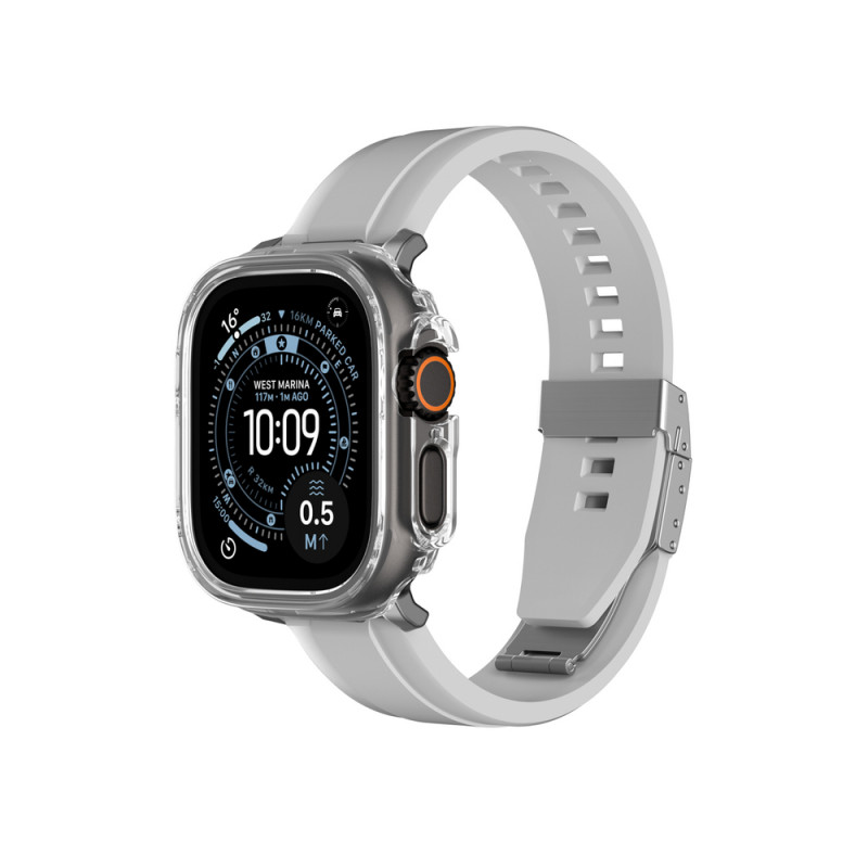 AmazingThing Minimal aizsargapvalks Apple Watch Ultra 3 / Ultra 4 49 mm, caurspīdīgs