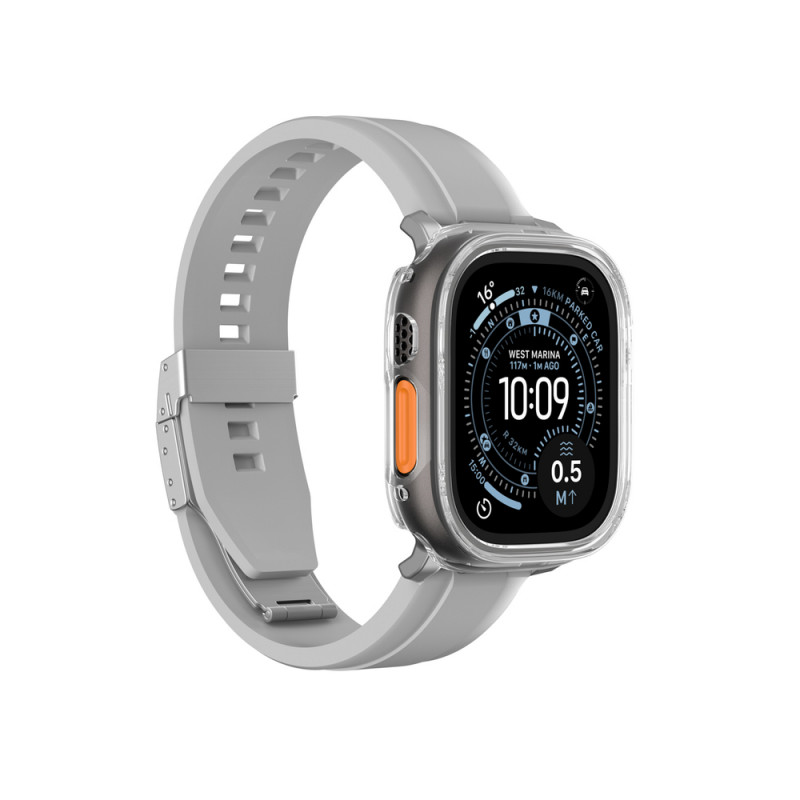 AmazingThing Minimal aizsargapvalks Apple Watch Ultra 3 / Ultra 4 49 mm, caurspīdīgs