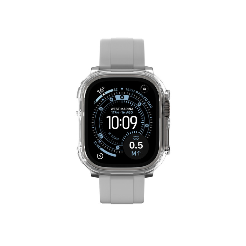AmazingThing Minimal aizsargapvalks Apple Watch Ultra 3 / Ultra 4 49 mm, caurspīdīgs