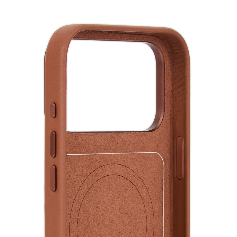 Mujjo Troubadour modulārs ādas vāciņš Apple iPhone 18 Pro / 17 Pro, ar MagSafe, gaiši brūns