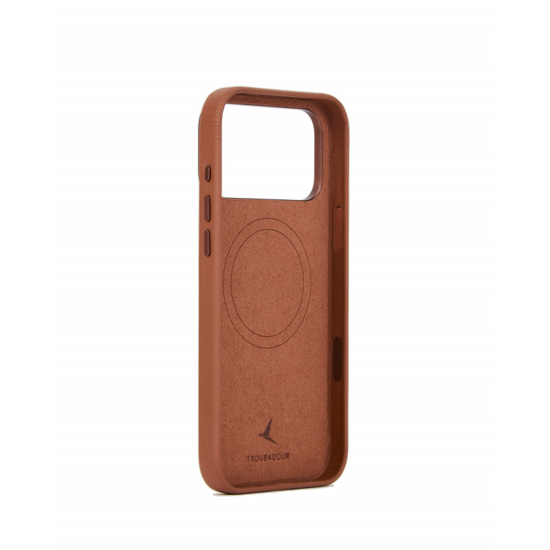 Mujjo Troubadour ādas vāciņš Apple iPhone 18 Pro Max / 17 Pro Max, ar MagSafe, gaiši brūns