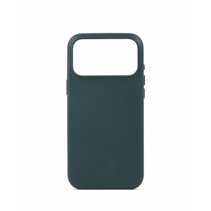 Mujjo Troubadour ādas vāciņš Apple iPhone 18 Pro Max / 17 Pro Max, ar MagSafe, obsidiāna zaļš