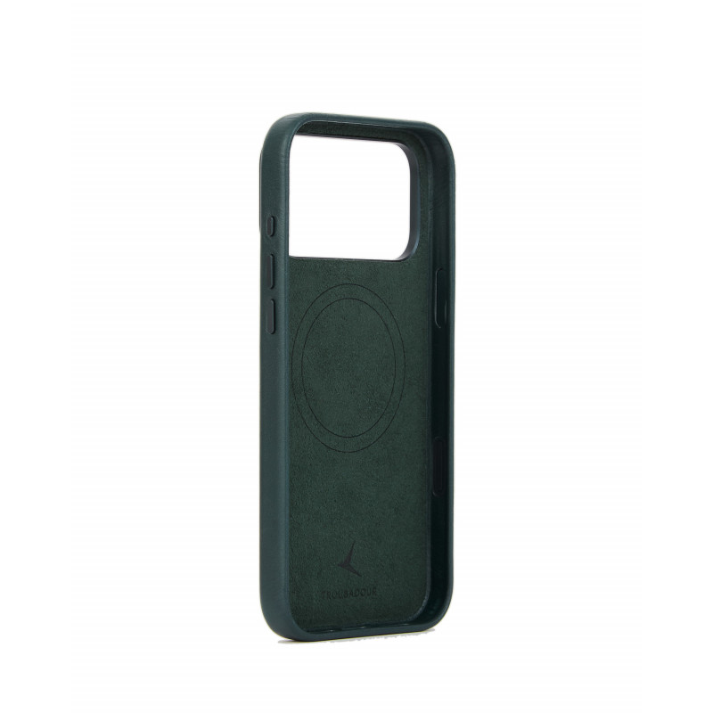 Mujjo Troubadour ādas vāciņš Apple iPhone 18 Pro Max / 17 Pro Max, ar MagSafe, obsidiāna zaļš