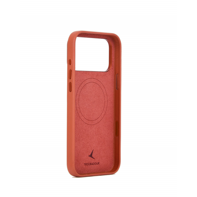 Mujjo Troubadour ādas vāciņš Apple iPhone 18 Pro Max / 17 Pro Max, ar MagSafe, terakotas krāsas