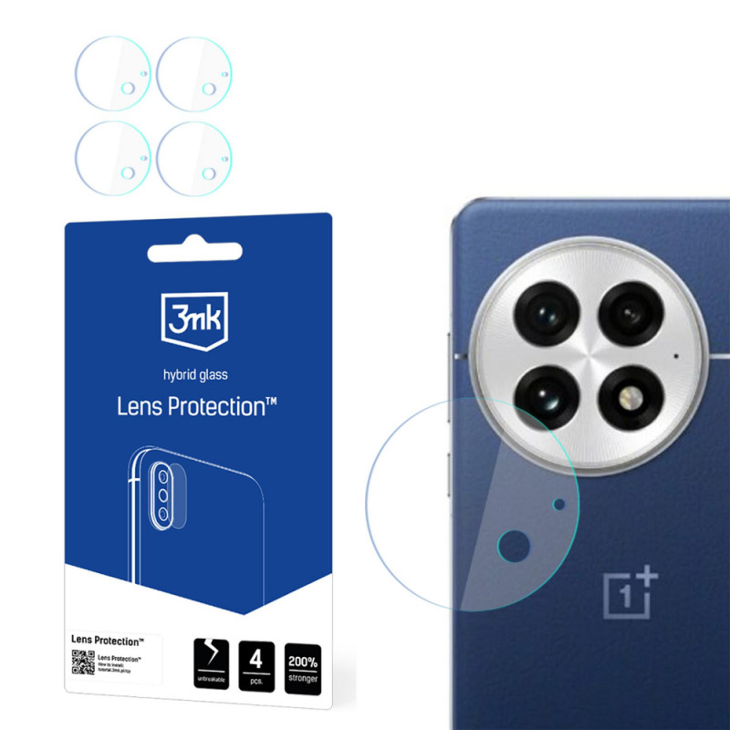 3MK Lens Protection hibrīdstikls kameras objektīvam OnePlus 13 (4 gab.)