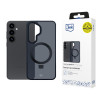 3MK Smoke Case Mag&Stand telefona apvalks Samsung Galaxy S25+, melns